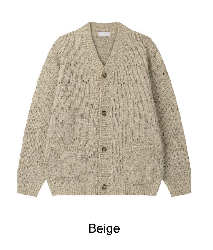 Alp Punching Knit Cardigan