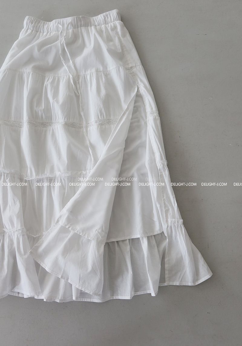 Open maxi lace cancan long skirt