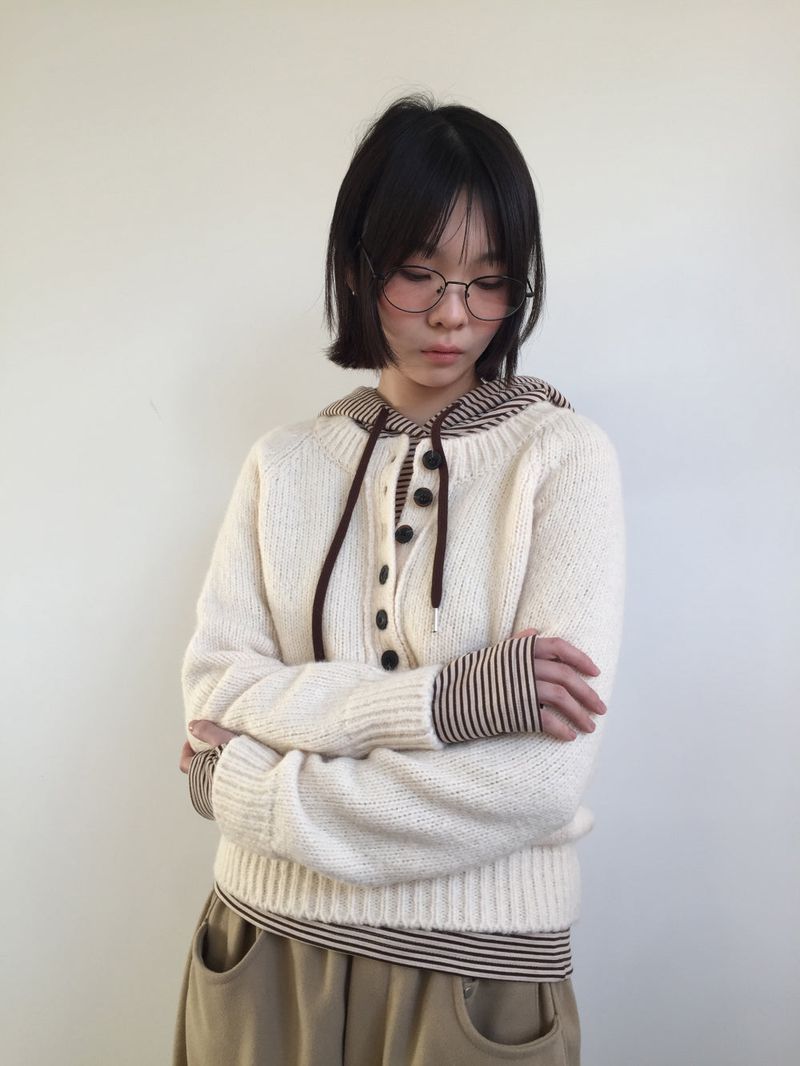 Lambswool alpaca knit (4color)