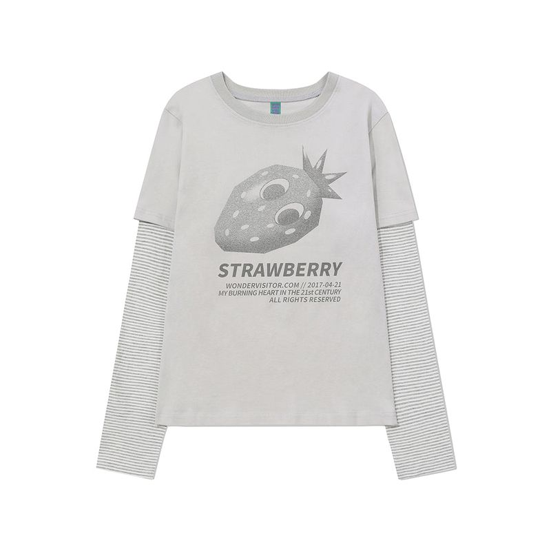 Ash Strawberry Layered LS-T  [3 color]