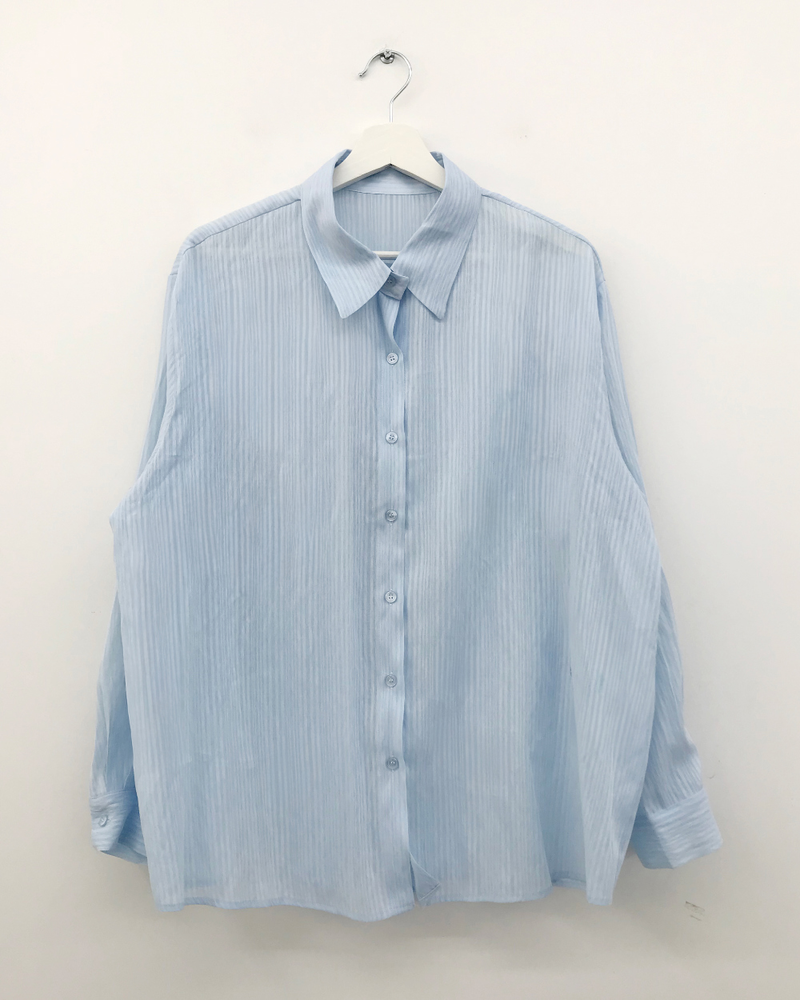 Marley Stripe Sheer Shirt (2color)
