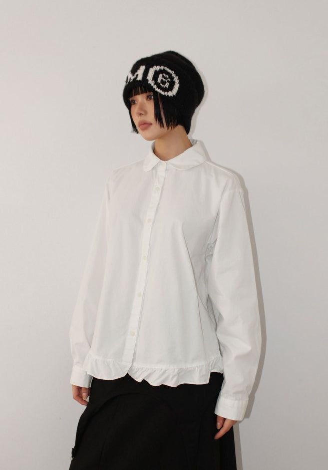 (Brushed) MILK FRILL SHIRT