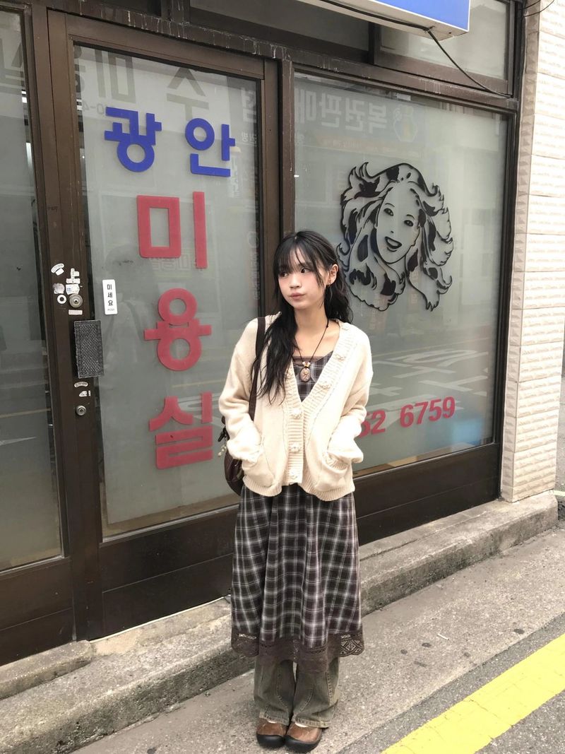 da flower knit cardigan