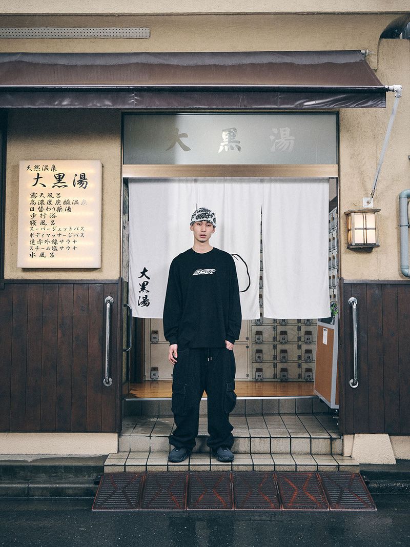CARGO LOOSEFIT DENIM PANTS BLACK