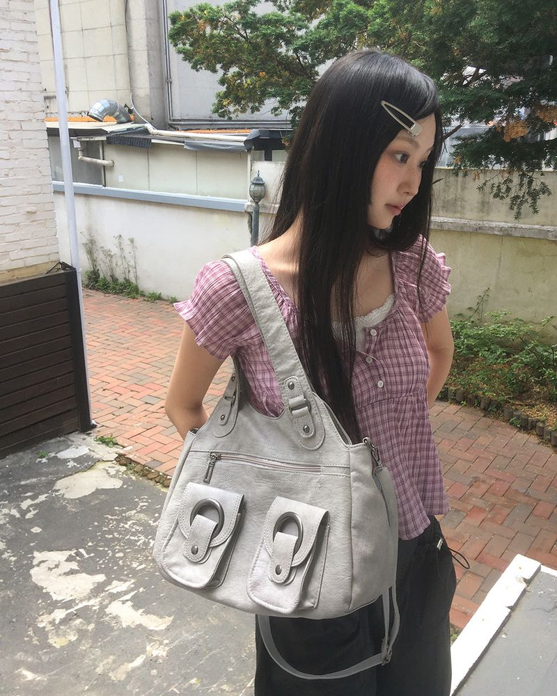WONDER WONDER（ワンダーワンダー）の「クリーンヴィンテージポケットレザーショルダーバッグ（バッグ）」