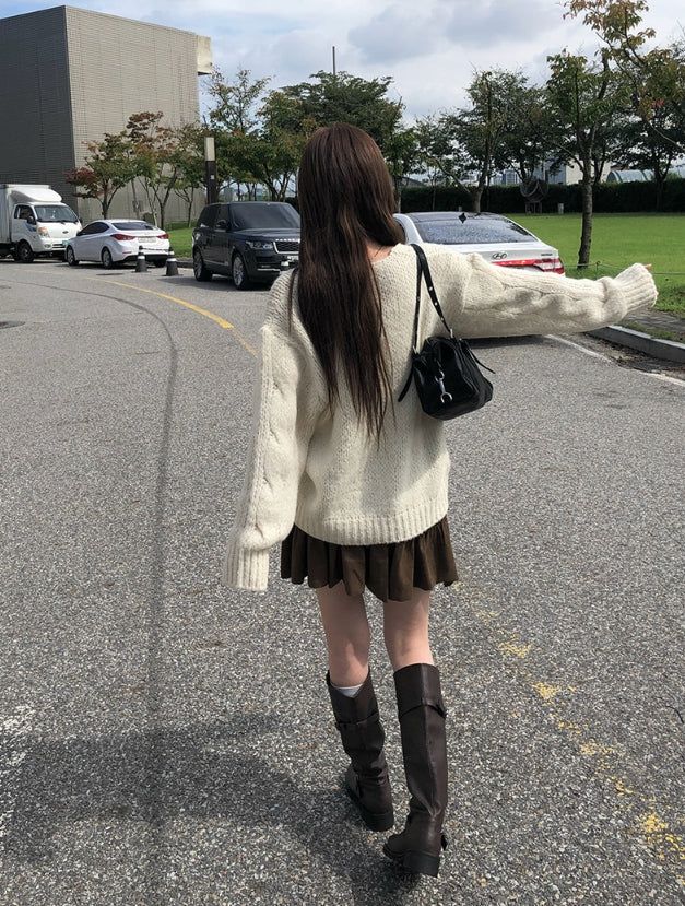Empty Suede Frill Banding Mini Skirt