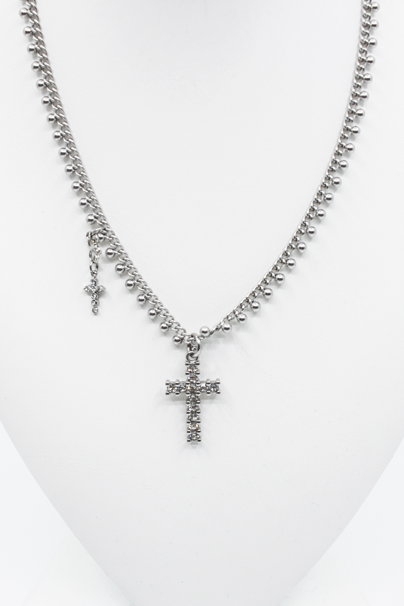 Dot cross necklace