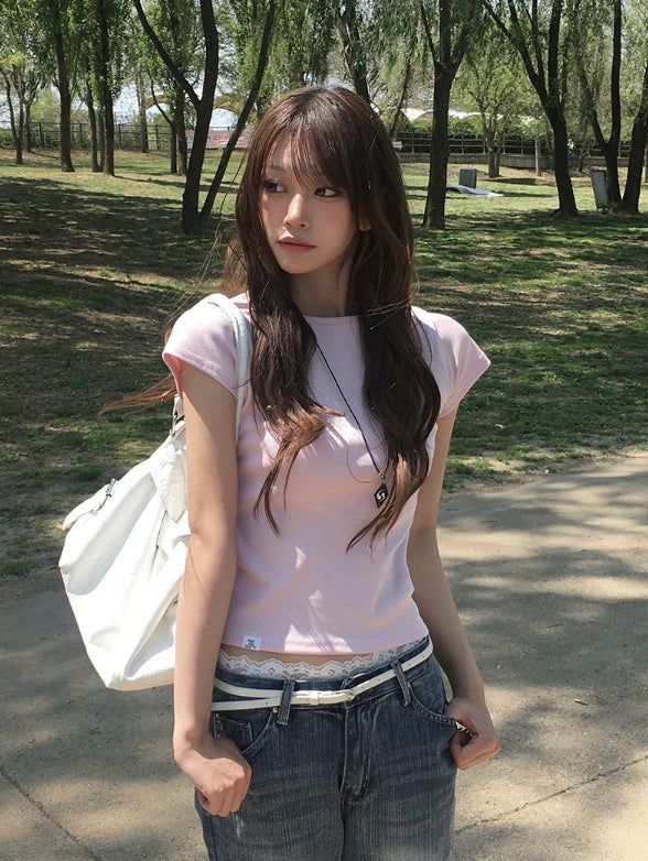 Tego Vintage Washing Denim Bootcut Pants