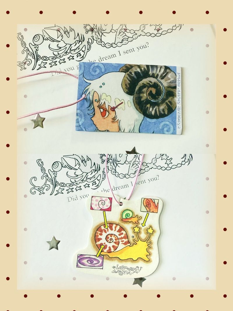 UnsocialNight（アンソーシャルナイト）の「UnsocialNight original design wooden tone cute Oli frog oliwa co-branded イラスト入りアロマセラピーカード（インテリア）」