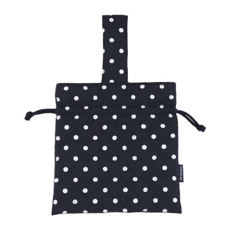 One Handle String Bag_Dot Black