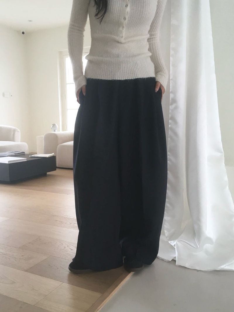 pintuck balloon slacks