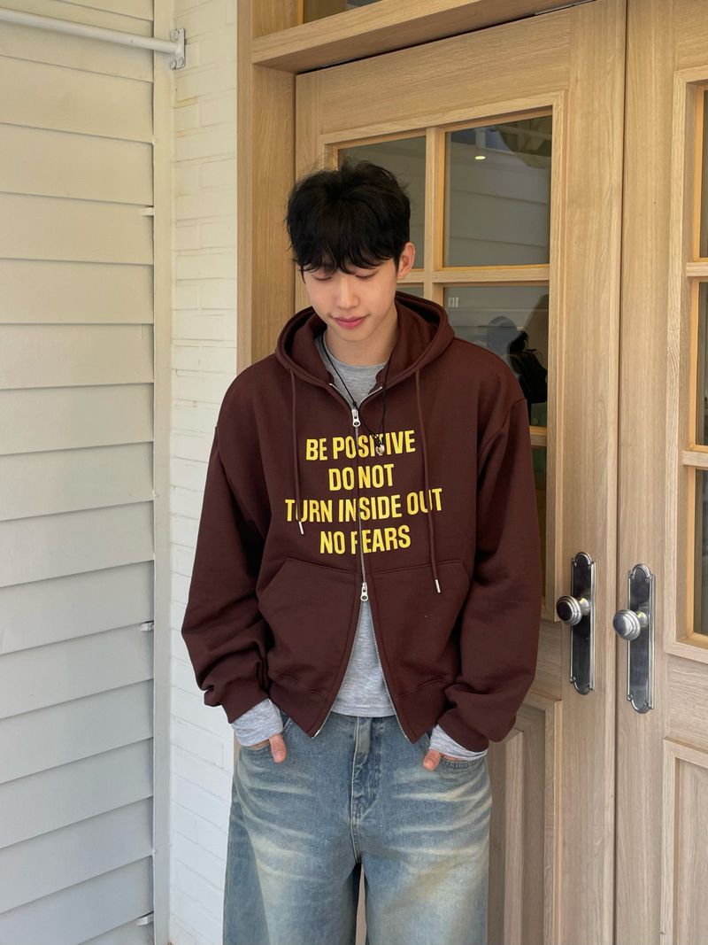 Positive Two-Way Hood Zip-Up (3colors)