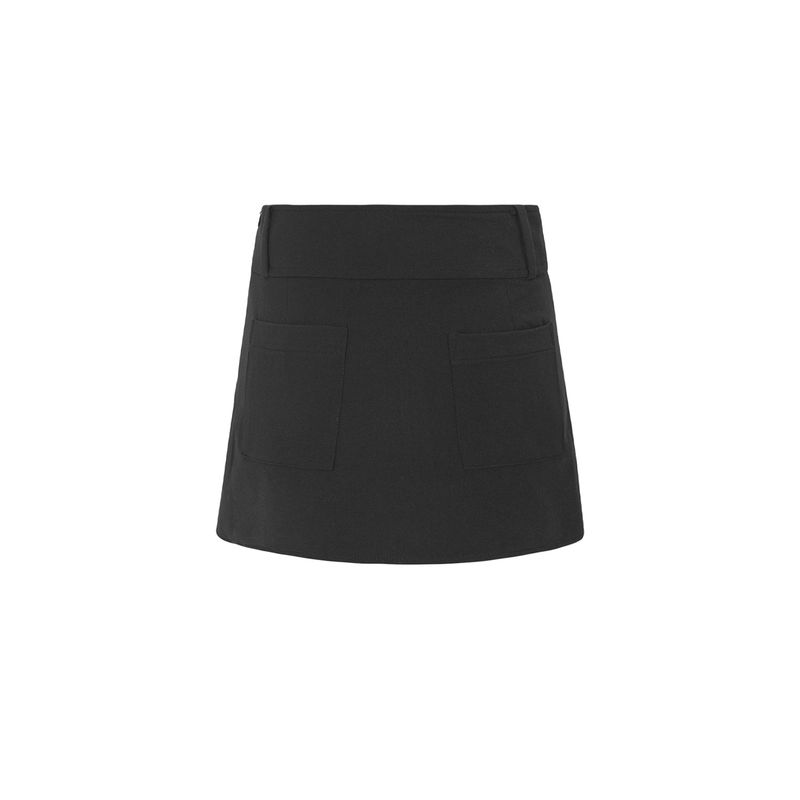 BELT MINI SKIRT-BLACK