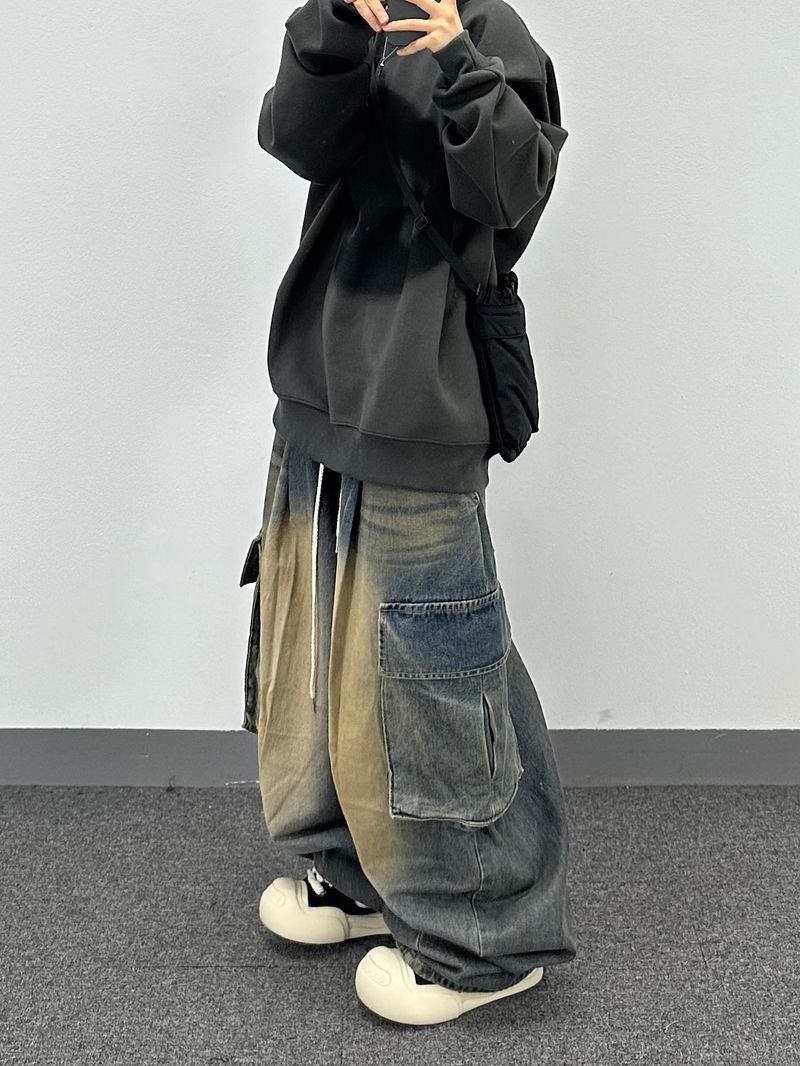 western cargo balloon pants