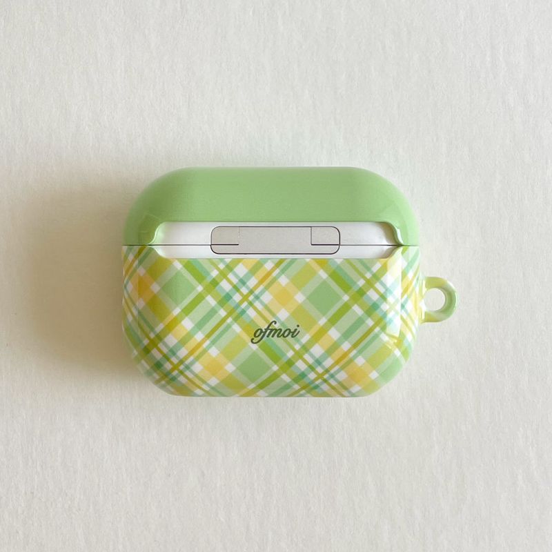 melon check glossy airpods case