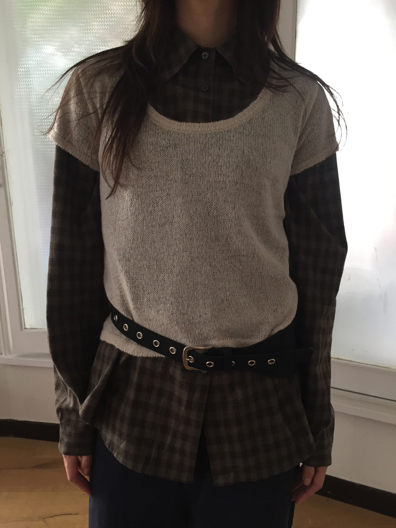 Tar Pocket Check Shirt (2color)
