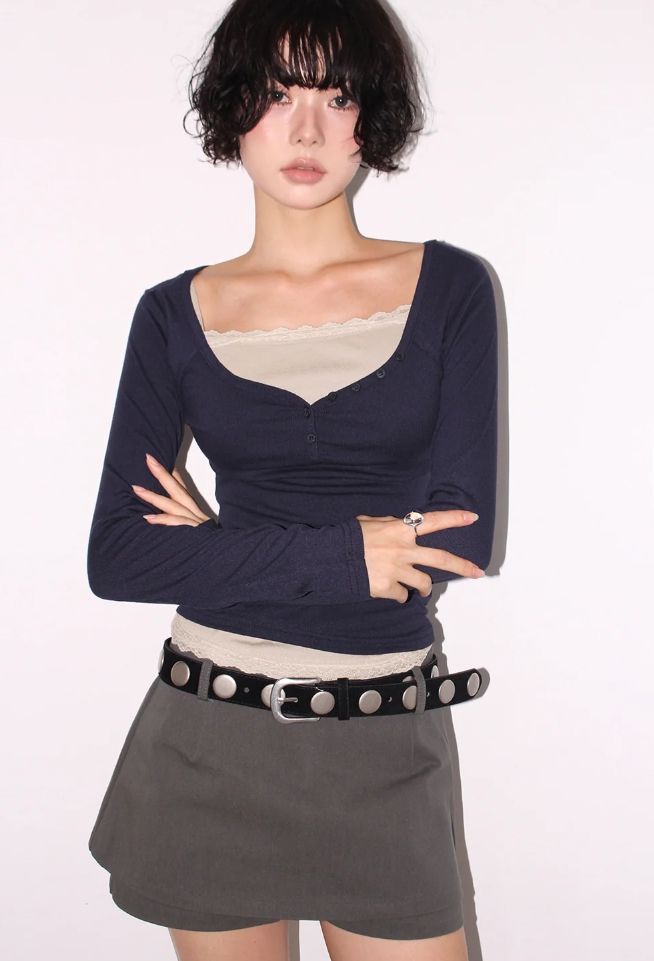 AAKE（アケ）の「WIDE HENLEY RIBBED TOP（Tops）」