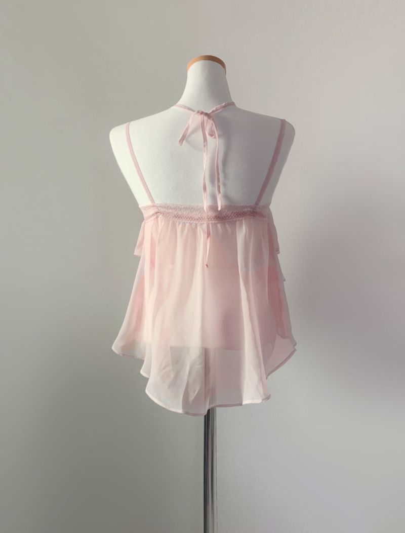 ining strap frill top (light pink)