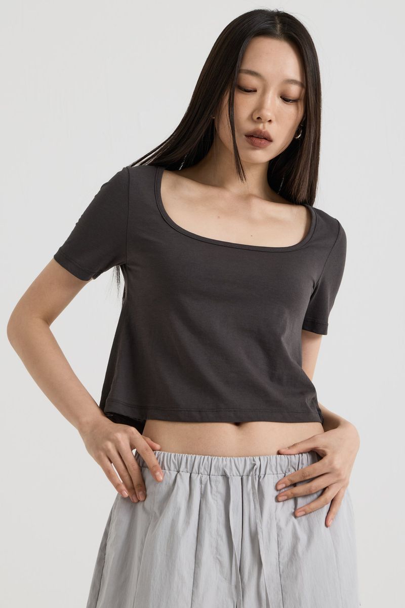 Reversible T-shirt, Charcoal