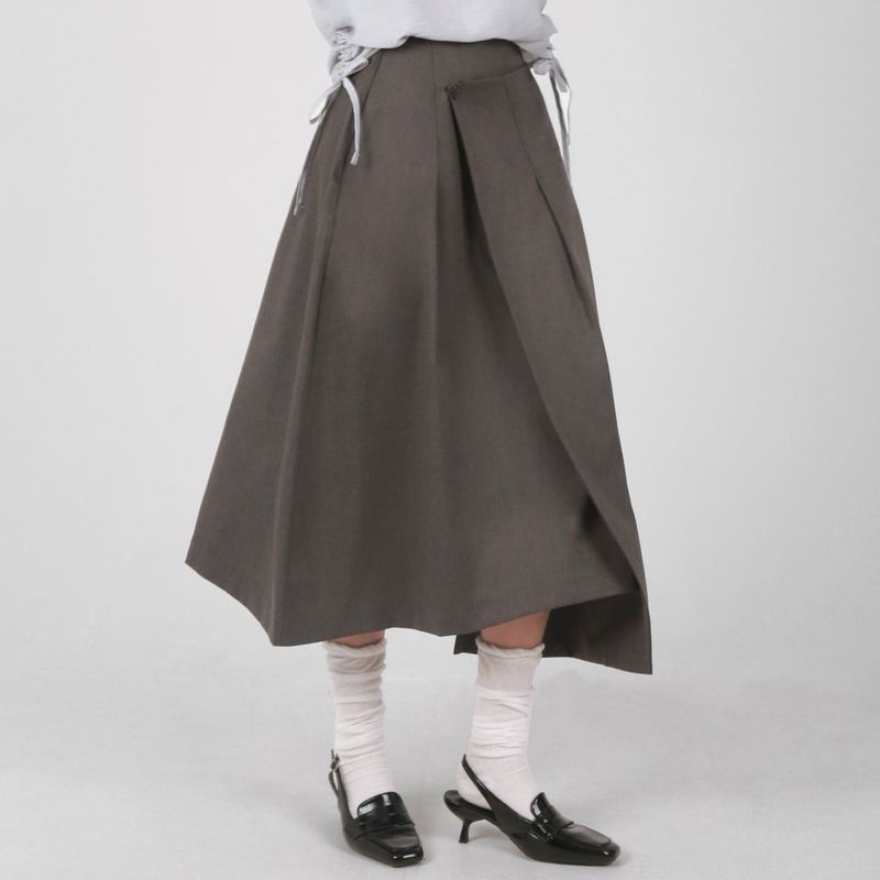 Covered Wrap Skirt - 2colors  