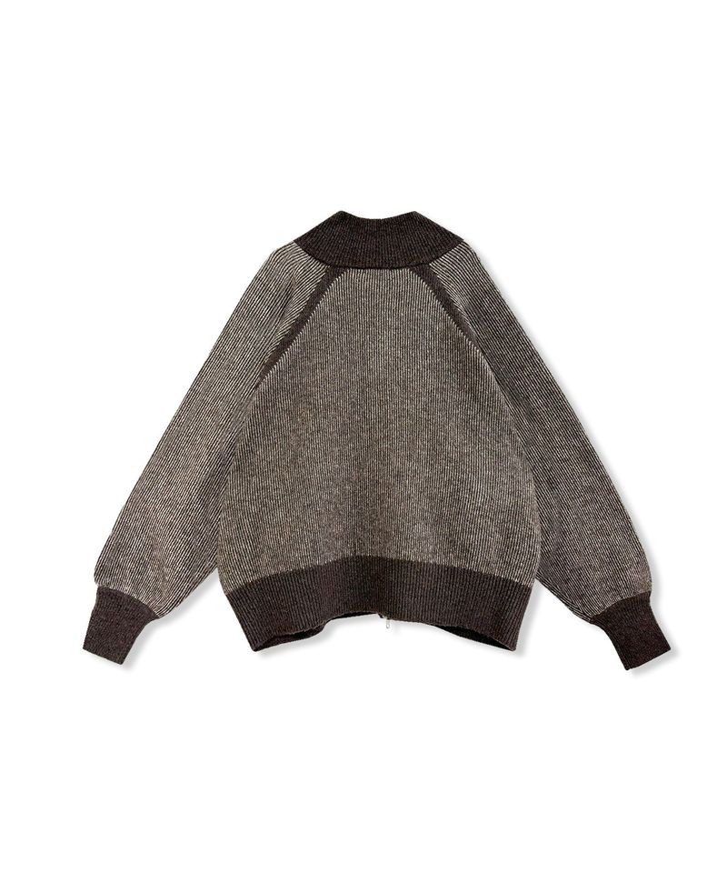 UNISEX プレーティングジップニット