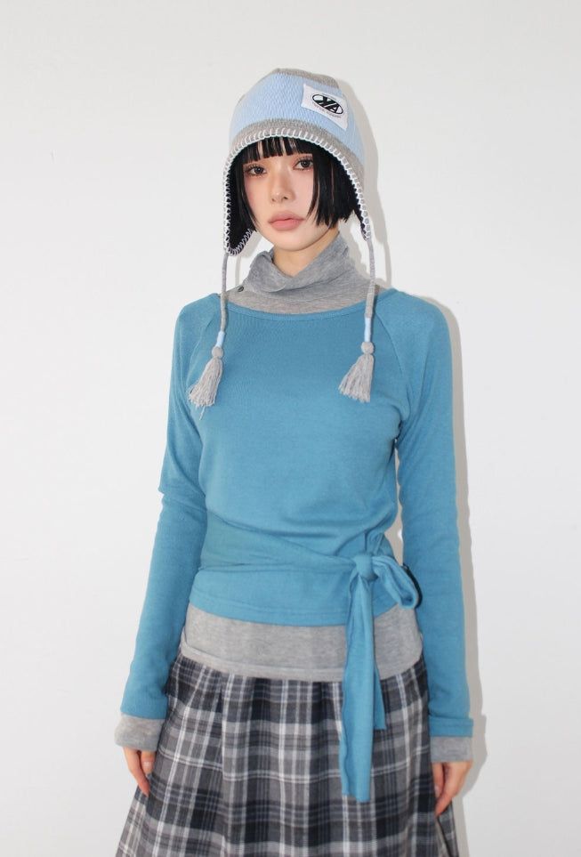 BOAT NECK STRAP LONGSLEEVE