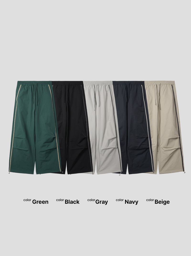 Piping Track Nylon Pants 5C