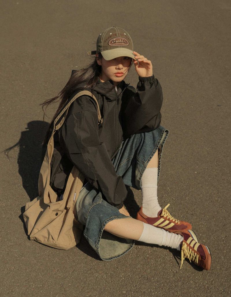 Oversize Pintuck Windbreaker