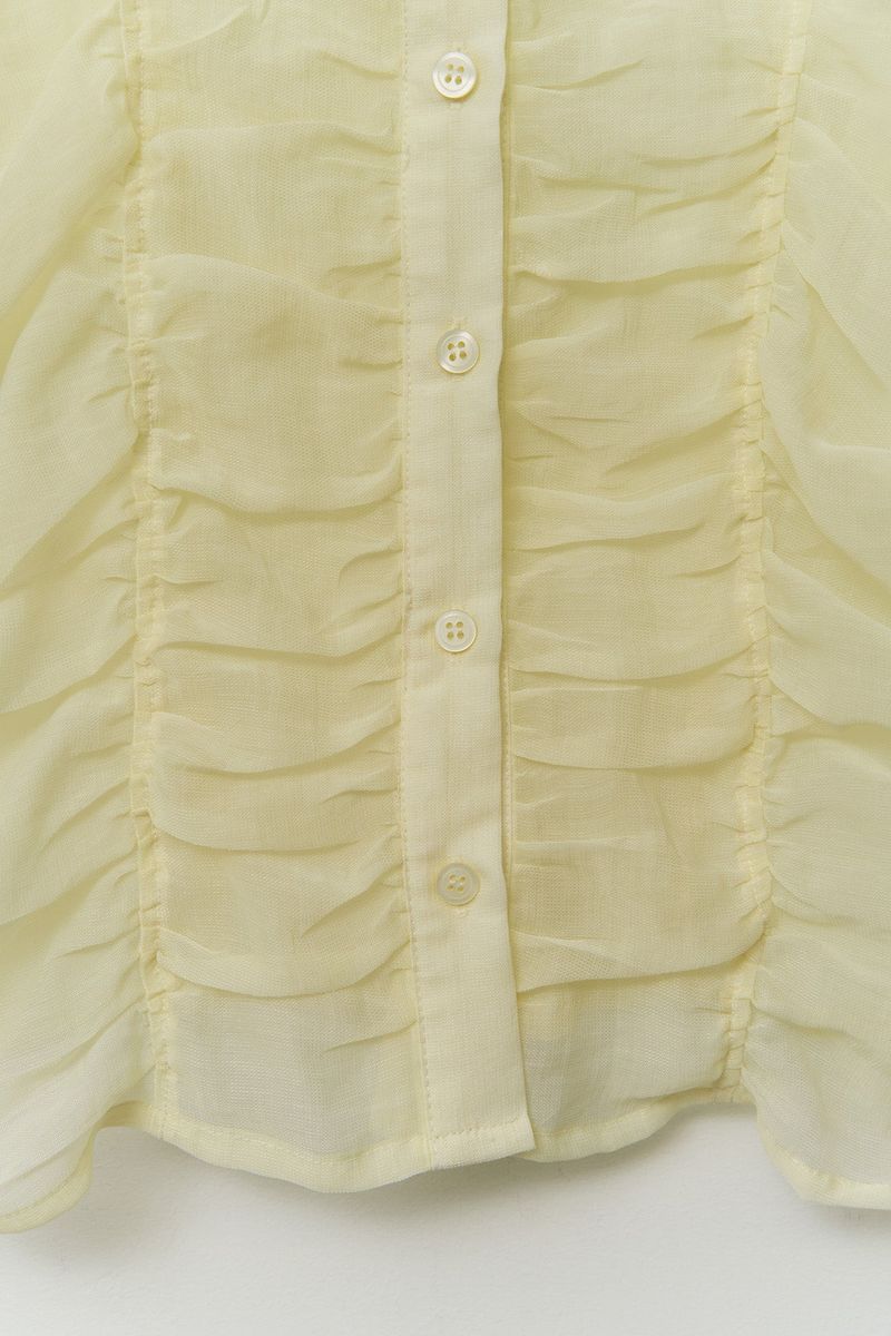 (W) Peony Wrinkled Blouse