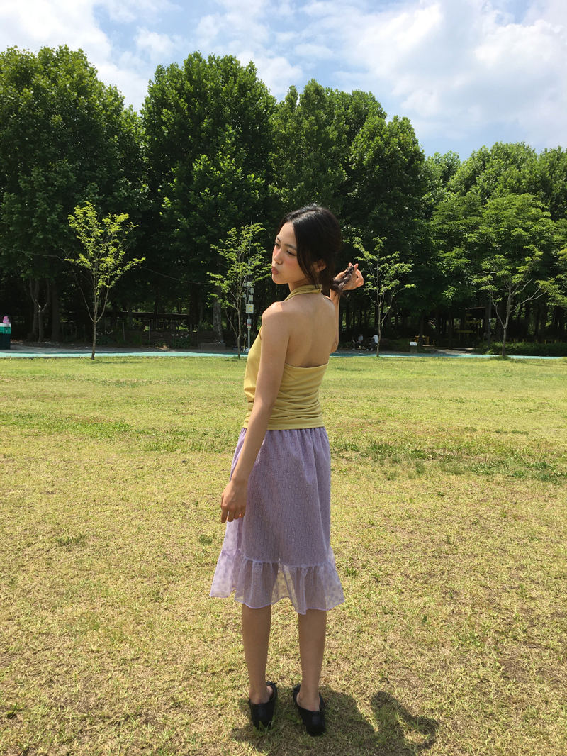 Rose Emblem Halterneck Sleeveless (8color)