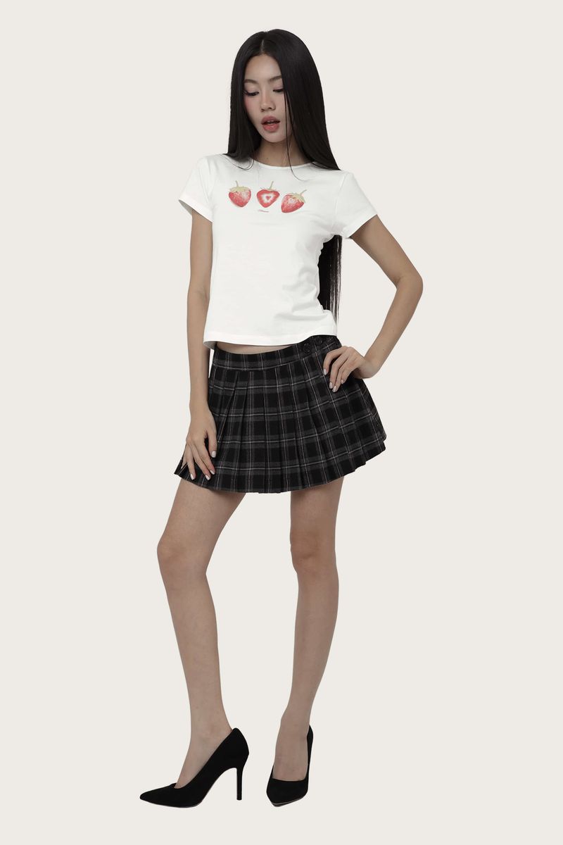 Red strawberry pastel top