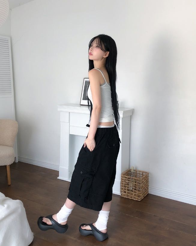 See-through Shirred Warmer Socks