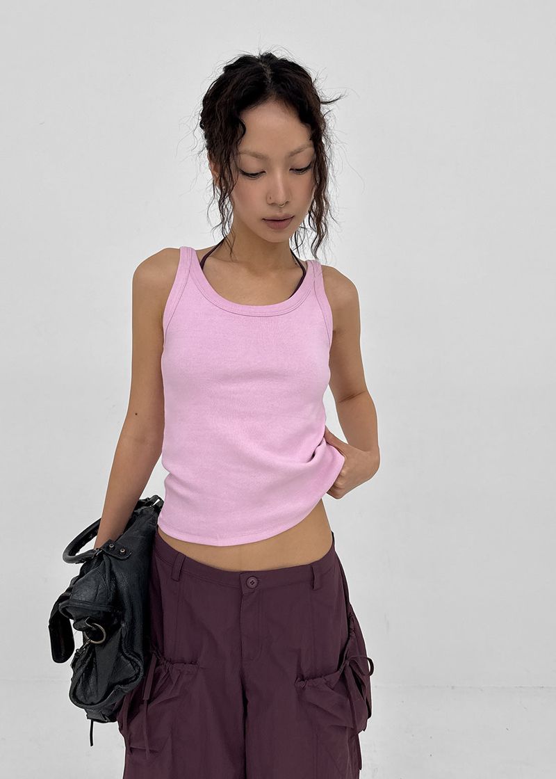 [MADE] Plio U-Neck Ribbed Sleeveless Top