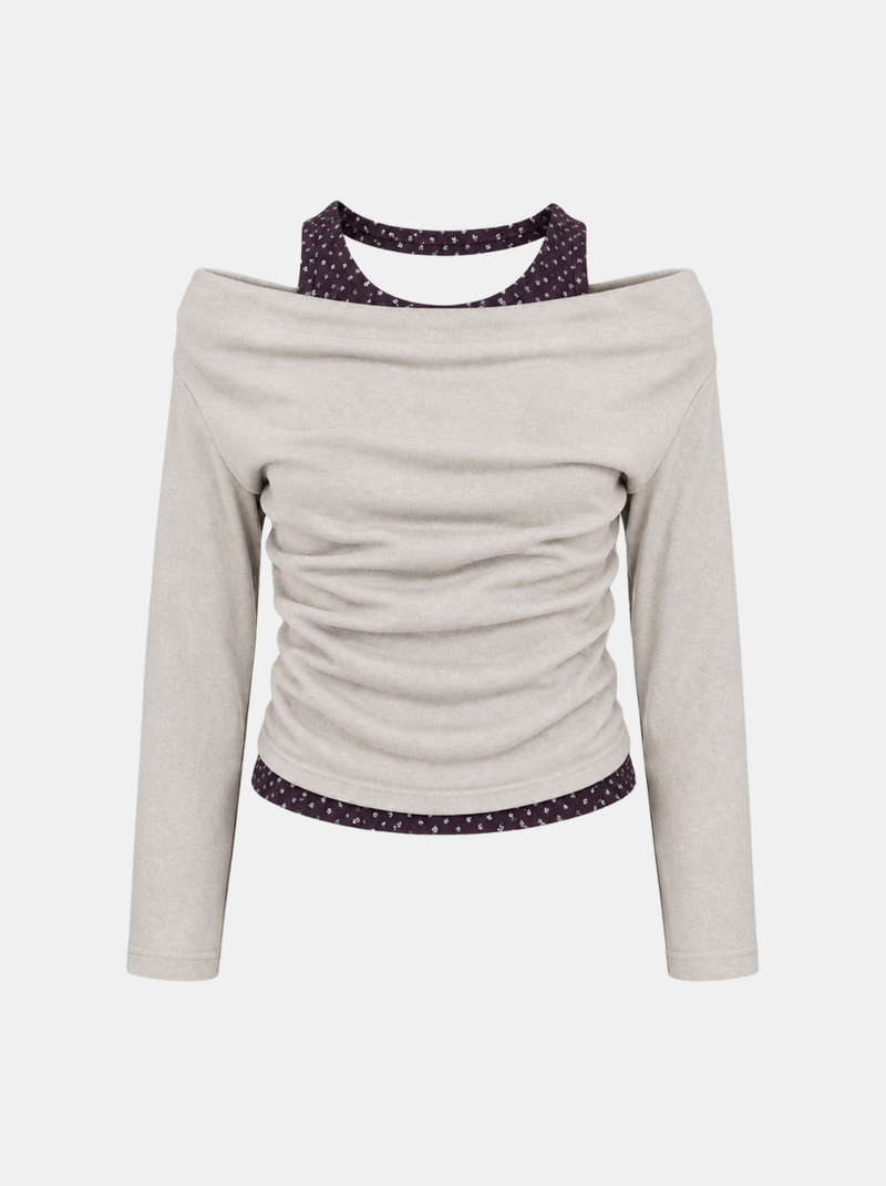 Elena Layered Off Shoulder Tee