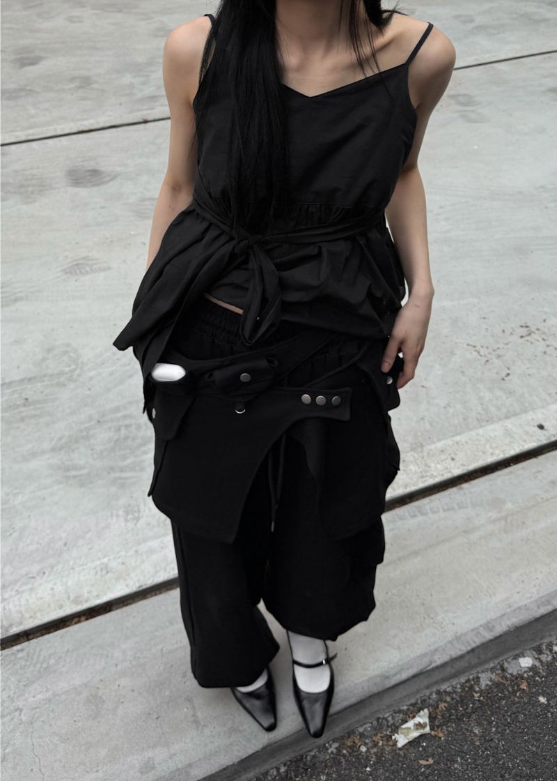 RIBBON STRAP BUSTIER TOP