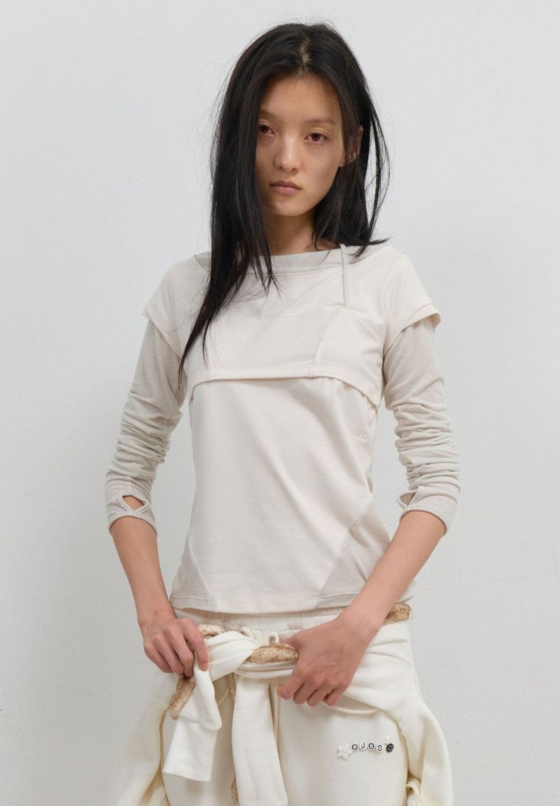 Halter Strap Long Sleeve / Ivory