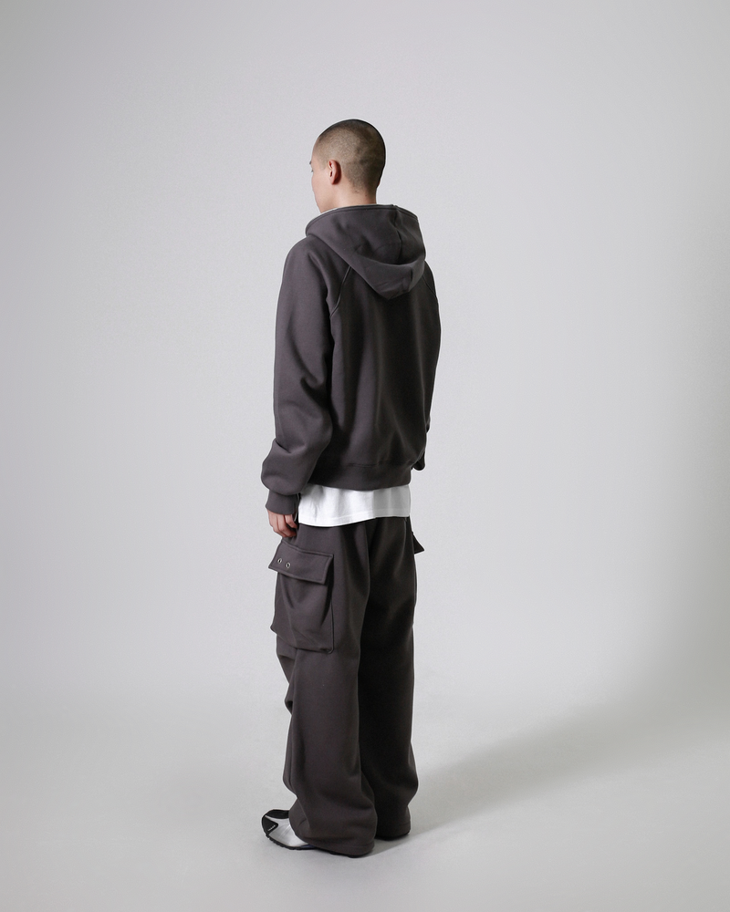 Eyelet full hoodie zip up