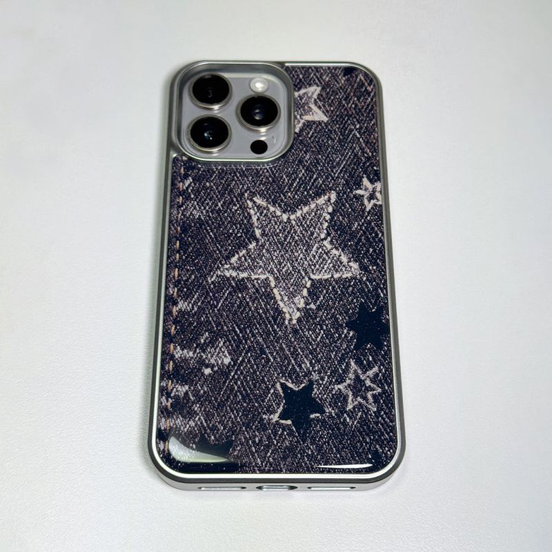 Faded Denim Stardust Phone Case Brown (SV_Epoxy)
