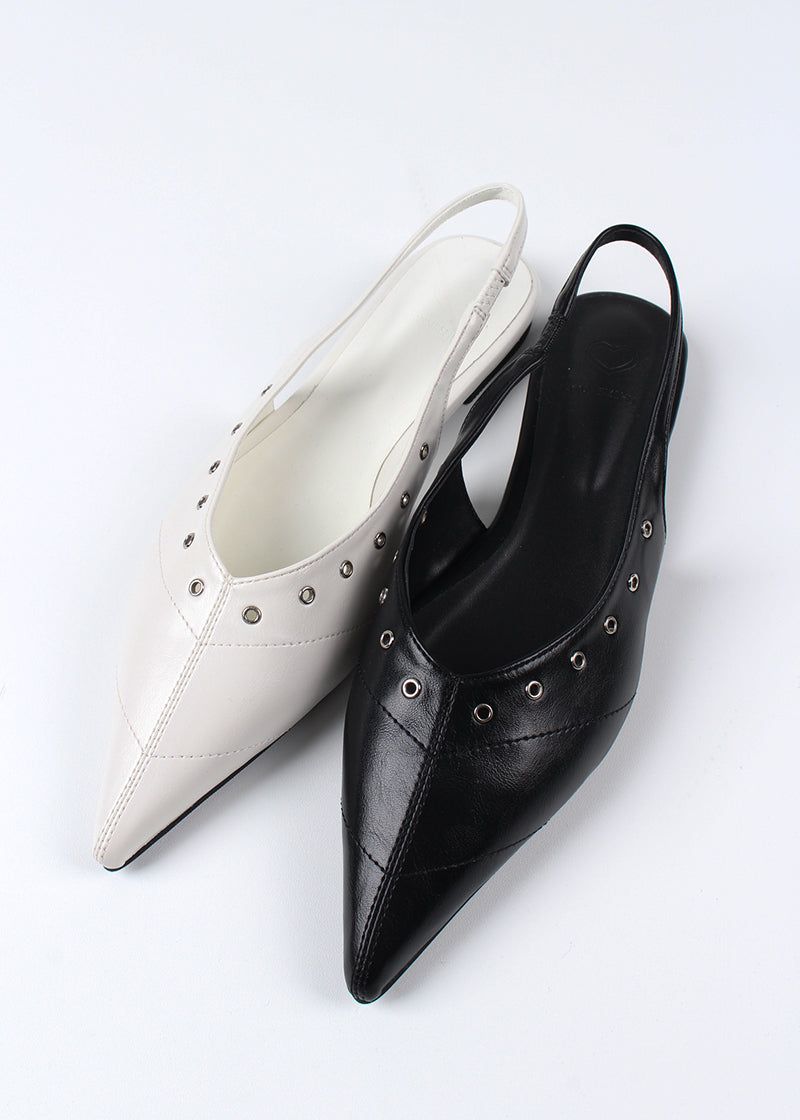 EYELET STILETTO SLINGBACK