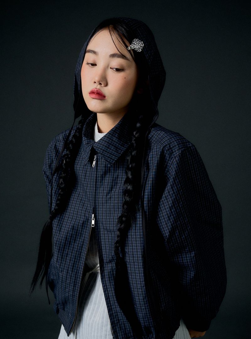 Checkboard jumper (navy)