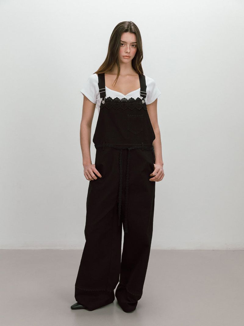 FLOWER LACE OVERALL / WHITE