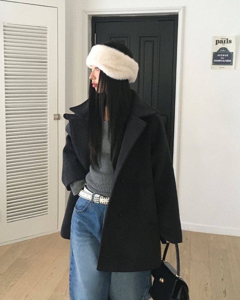 [ORIGINAL] HOLES HIGH NECK MEDIUM COAT