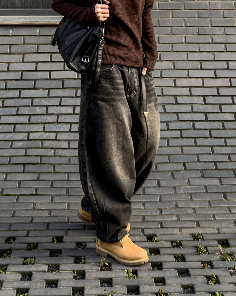 Kino Double Cat Washing Balloon Denim