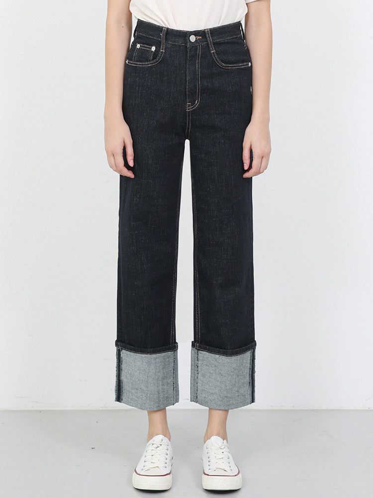 WAAR（ワル）の「W76 ROLL-UP WIDE DENIM PANTS（Pants）」