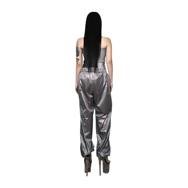 METALIC PANTS SILVER