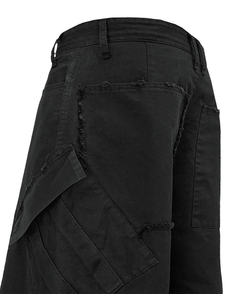 VTG BACK BOOTS CARGO SHORTS_BLACK