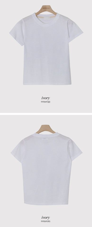 Basic Round Short Sleeve T-shirt (5color)