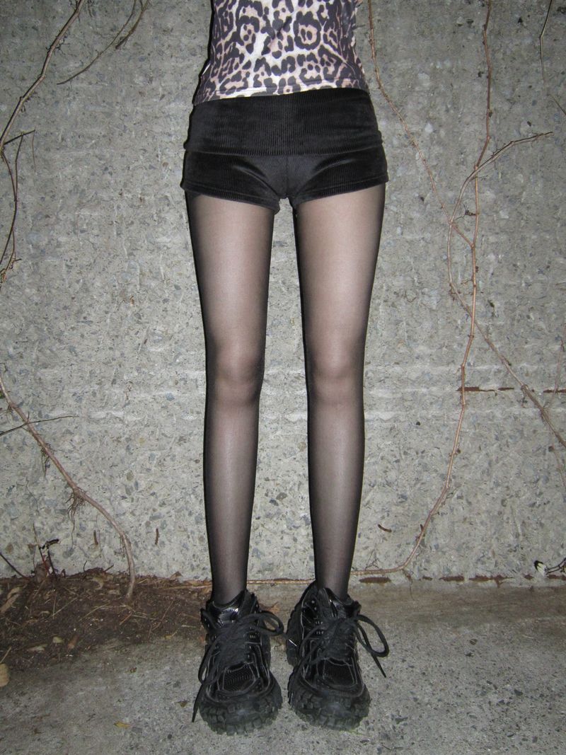 Drape velvet short-PT