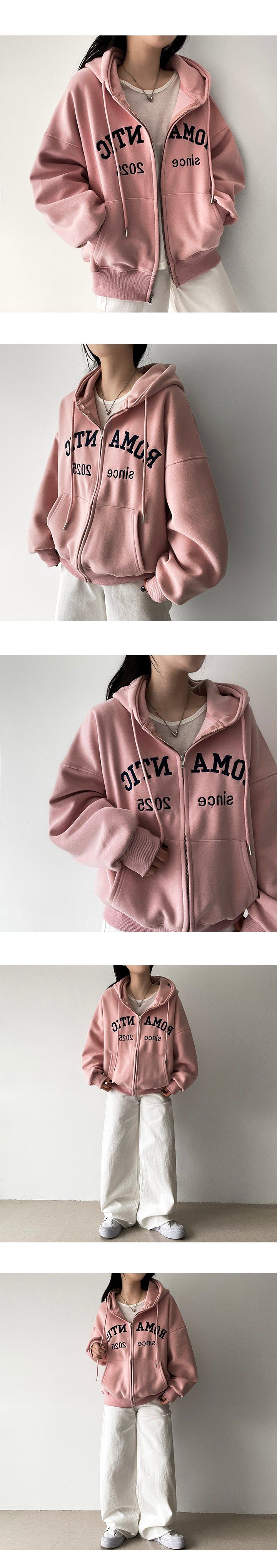 Shine Tantan Embroidered Hooded Zip-Up