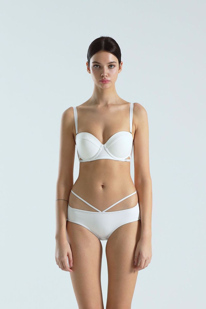 V-string bikini panties (White)